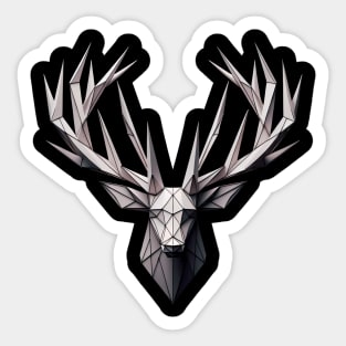 Geometric deer horns Sticker